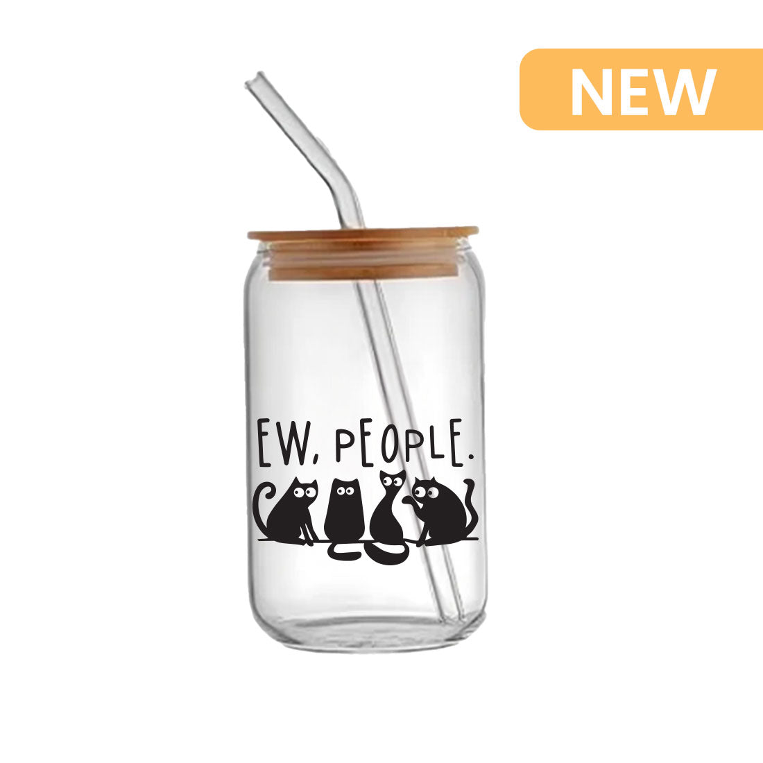 Ew people black cats - Glass sipper