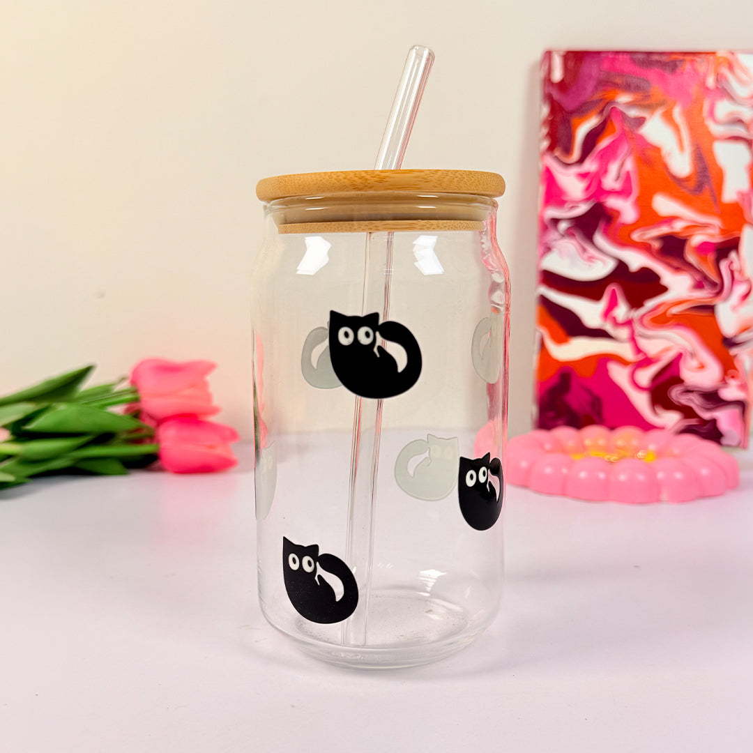 Black Cat - Glass sipper