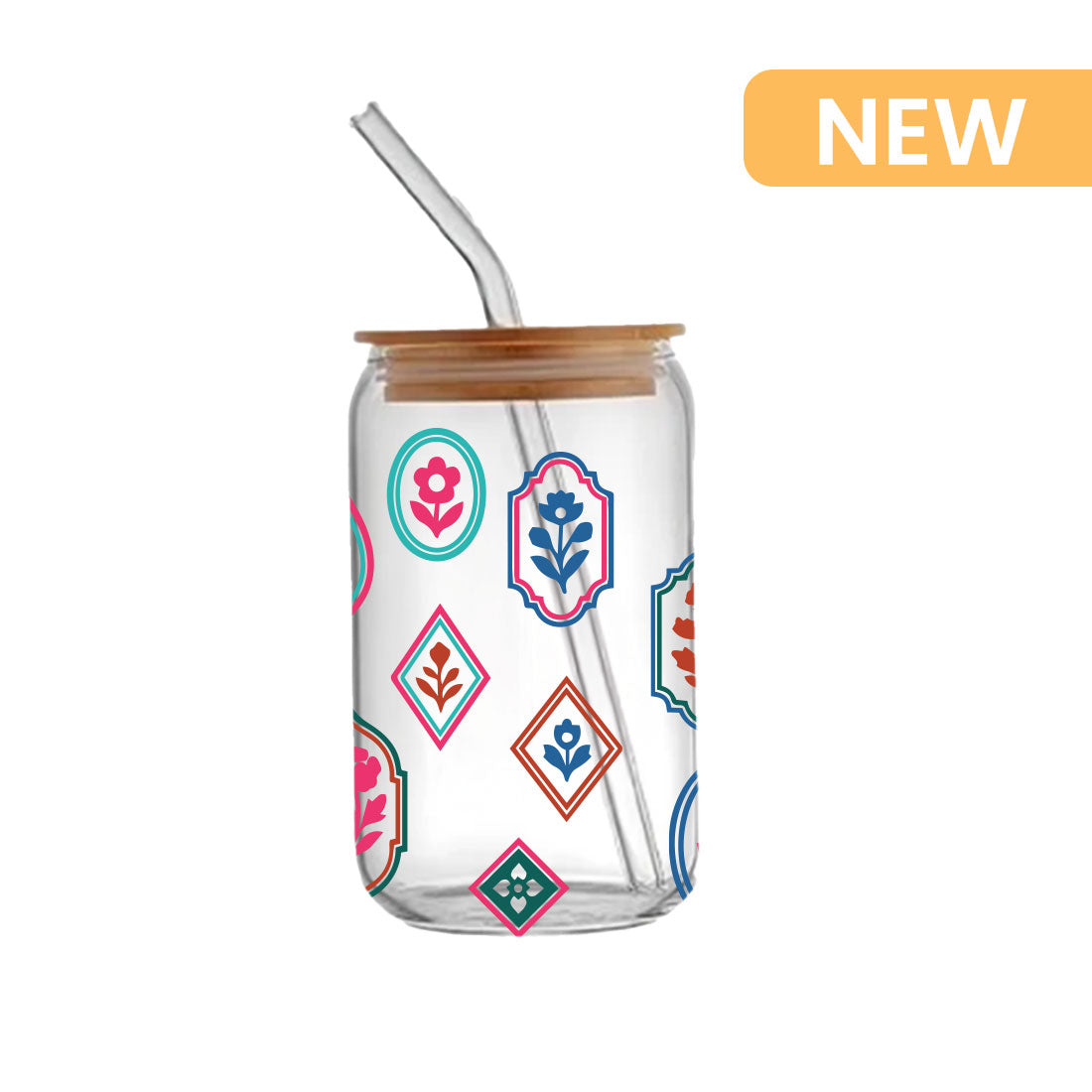 Folk Bloom - Glass sipper