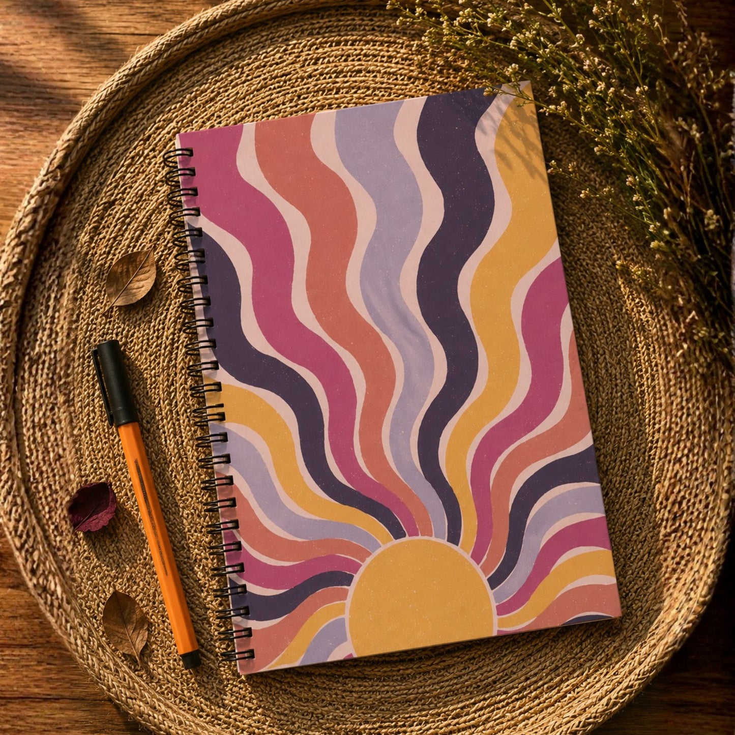 Sunset Rays A4 Wiro Notebook