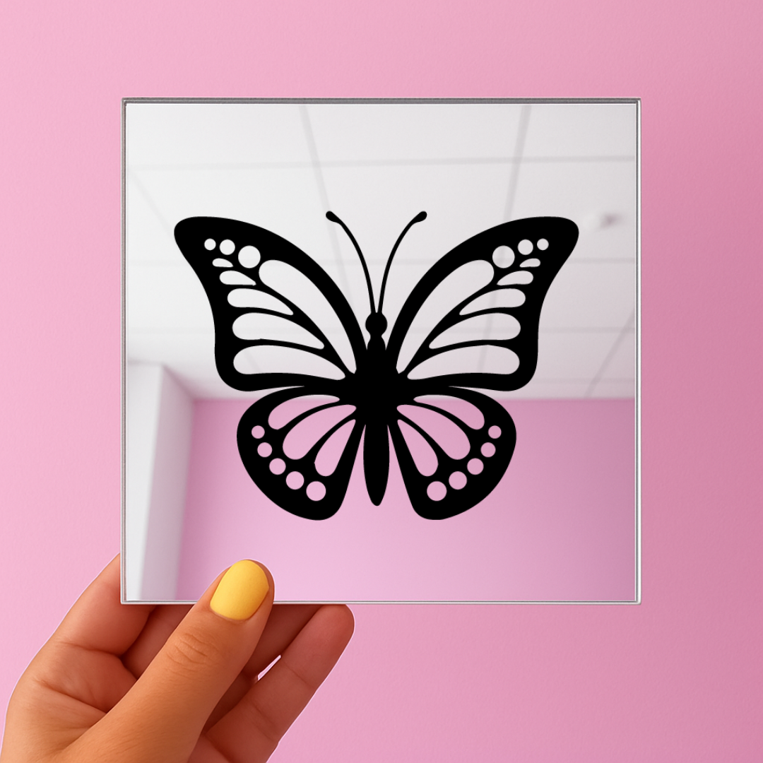 Butterfly | Stick-On Affirmation mirror for Your Wall