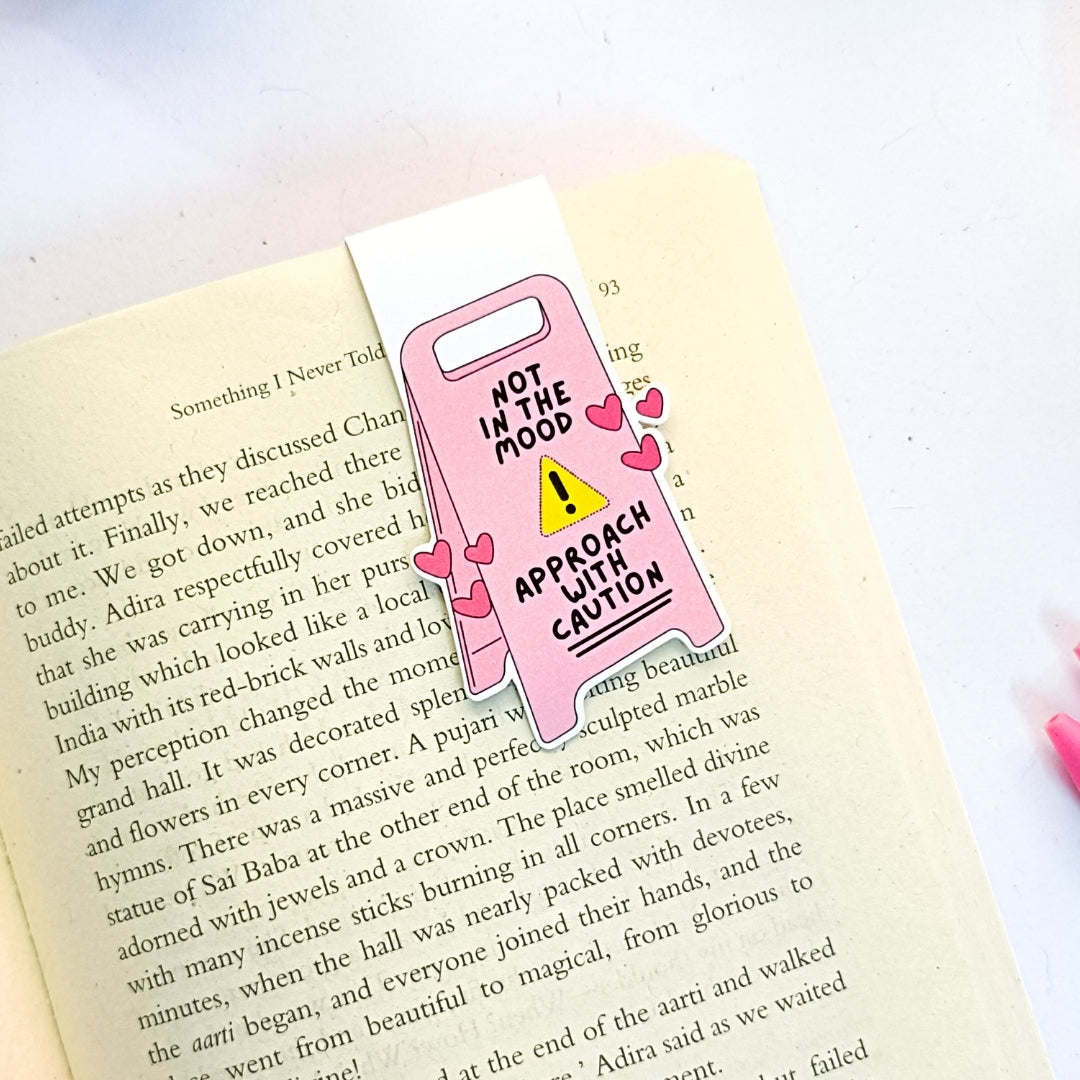 Approach with caution - Magnetic Bookmark