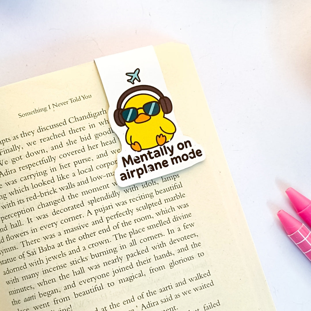 Mentally on Airplane Mode - Magnetic Bookmark