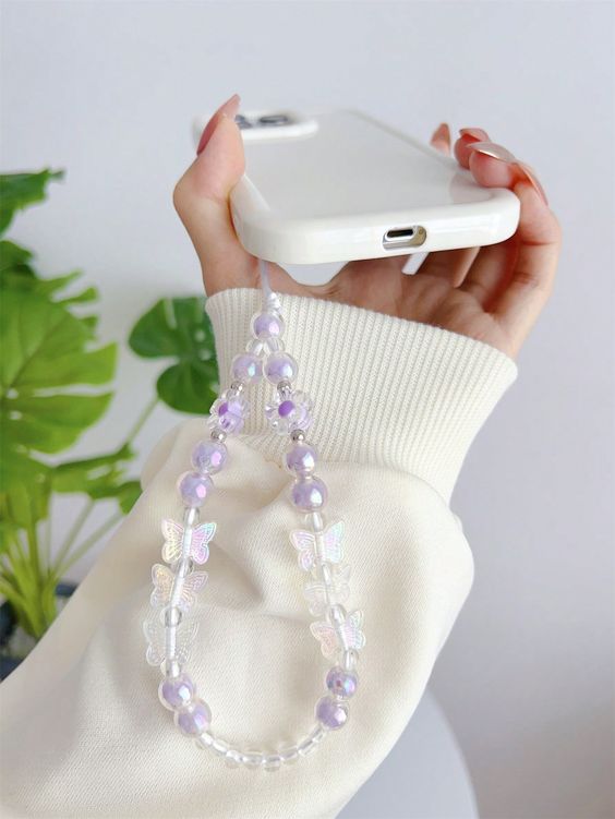Butterfly Decor Beaded Phone charm