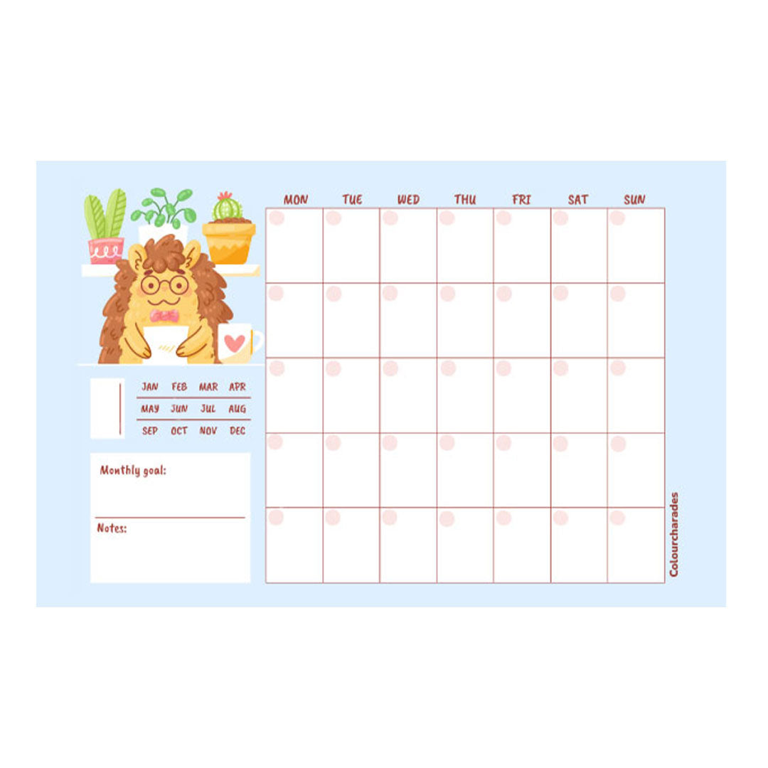 Monthly notepad