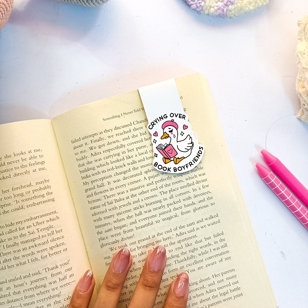 Crying over book boyfriends Magnetic Bookmark