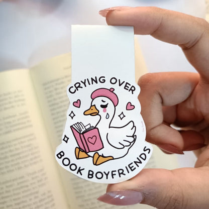 Crying over book boyfriends Magnetic Bookmark