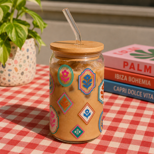 Folk Bloom - Glass sipper