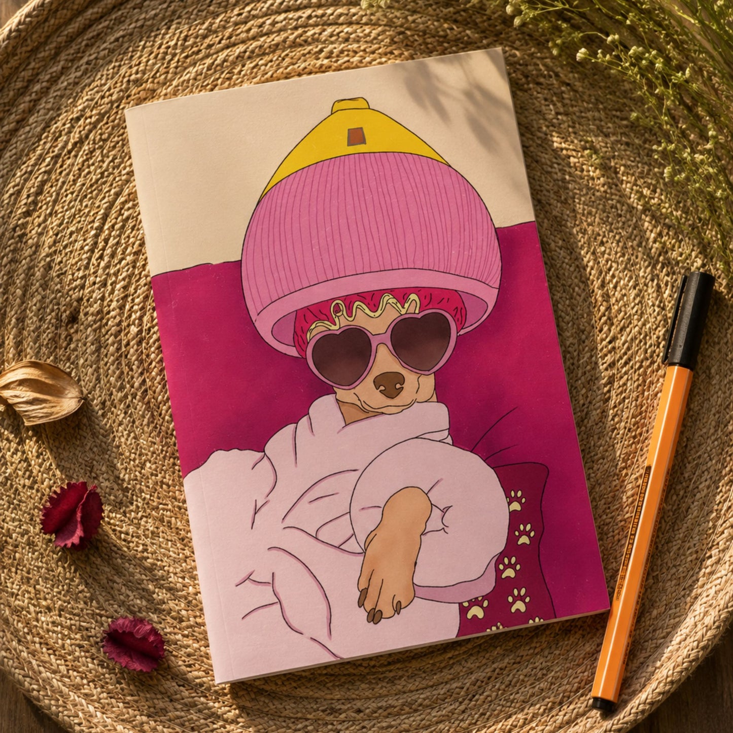 Spa Day Dog Notebook