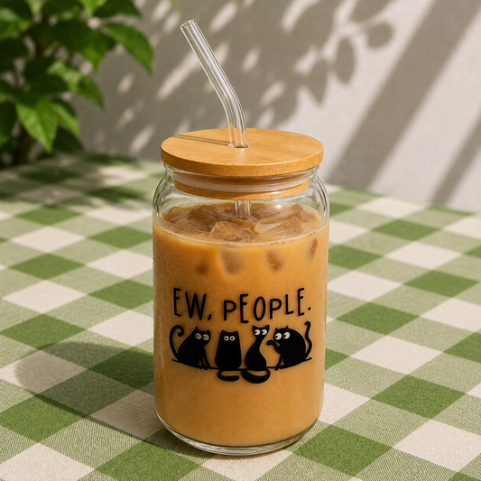 Ew people black cats  - Glass sipper