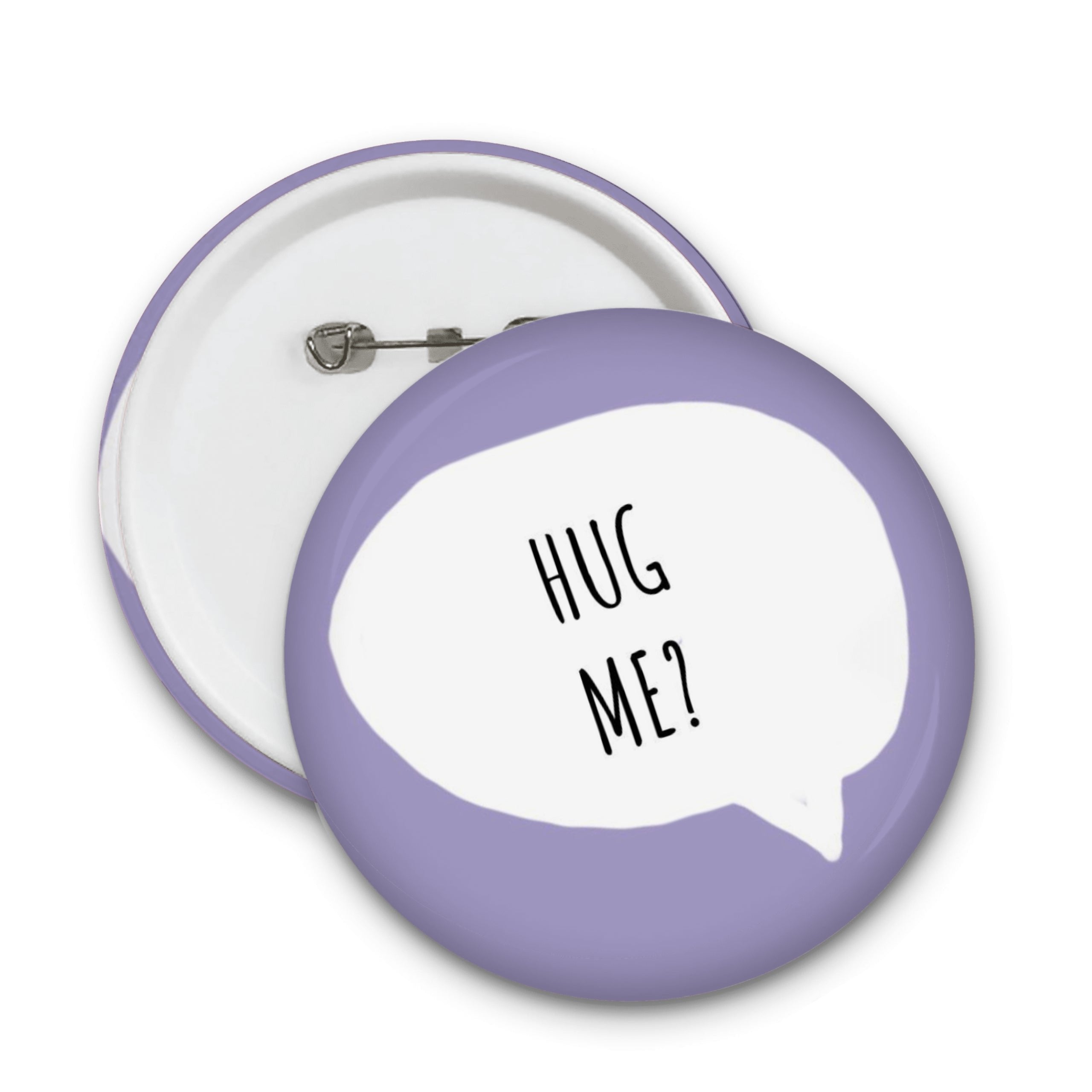 Hug me badge – Colourcharades