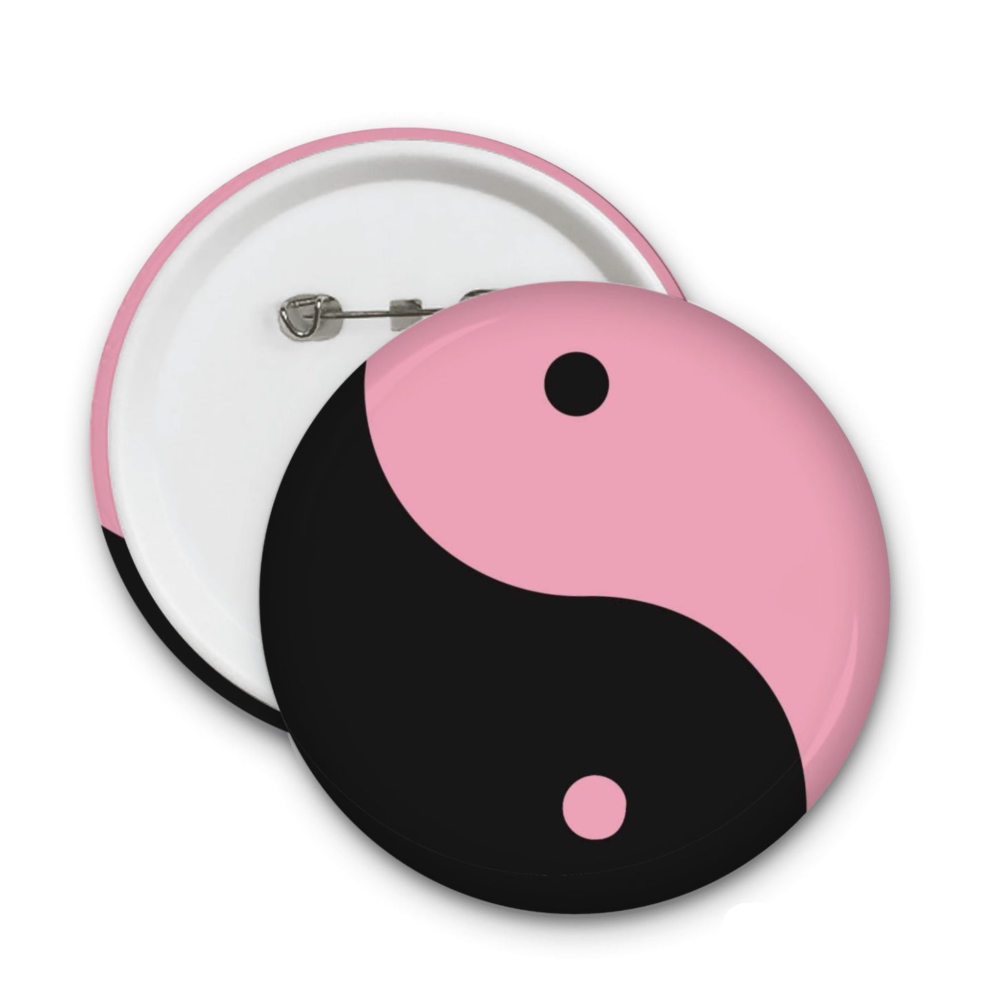 Pink yin yang badge
