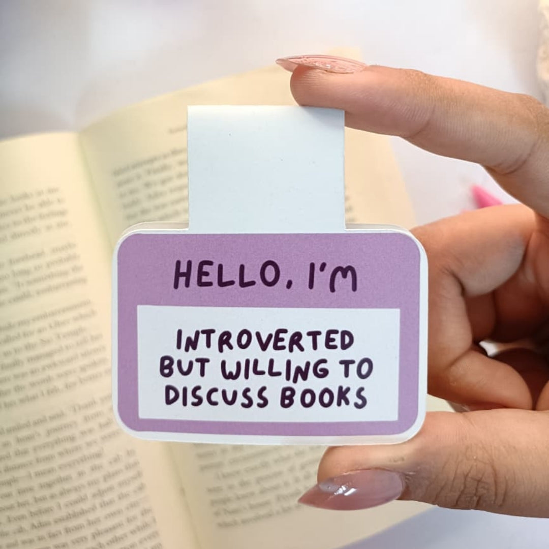 Introverted but willing to discuss books Magnetic Bookmark