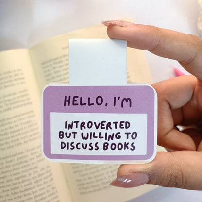 Introverted but willing to discuss books Magnetic Bookmark