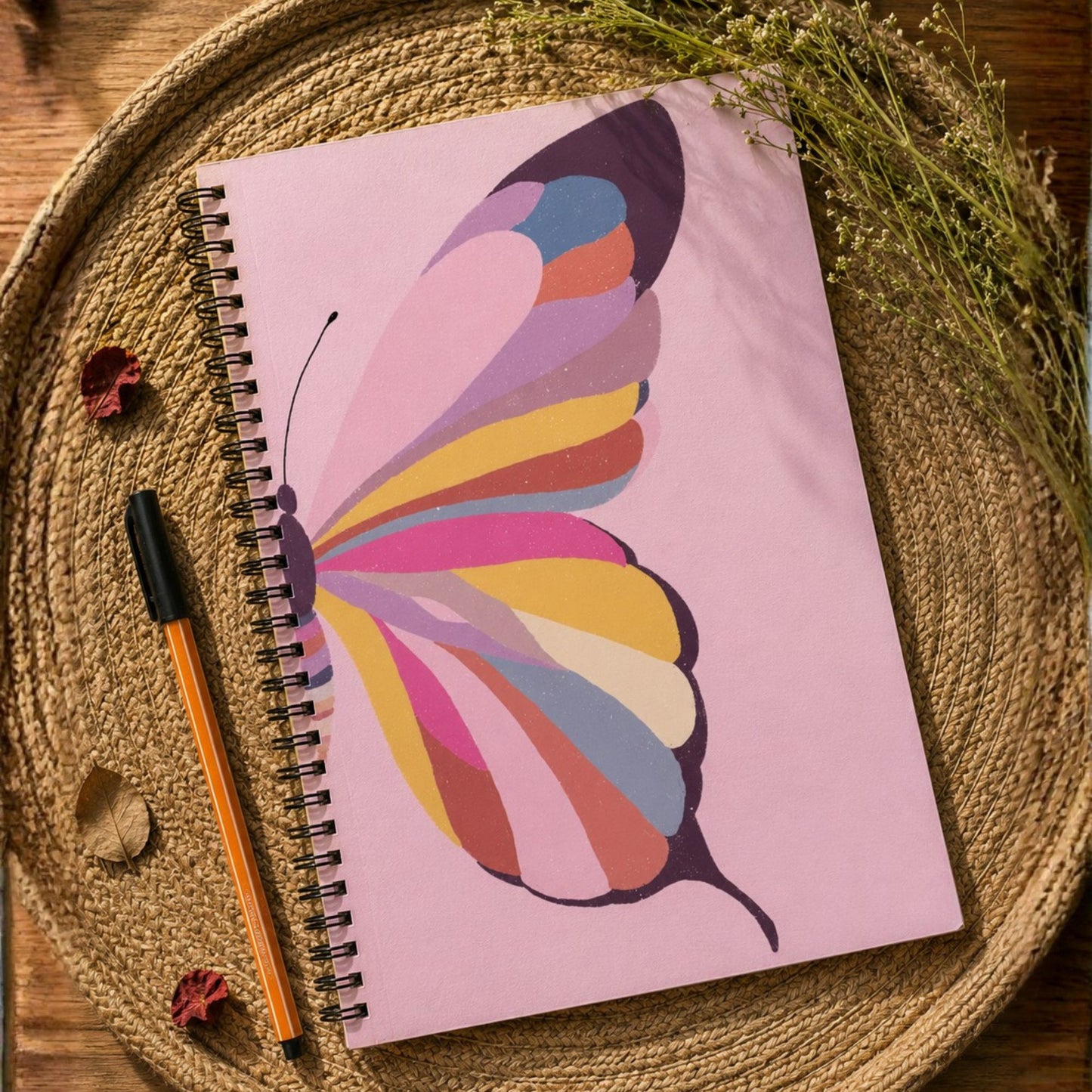Wings A4 Wiro Notebook | Illustrated Wire-Bound Diary