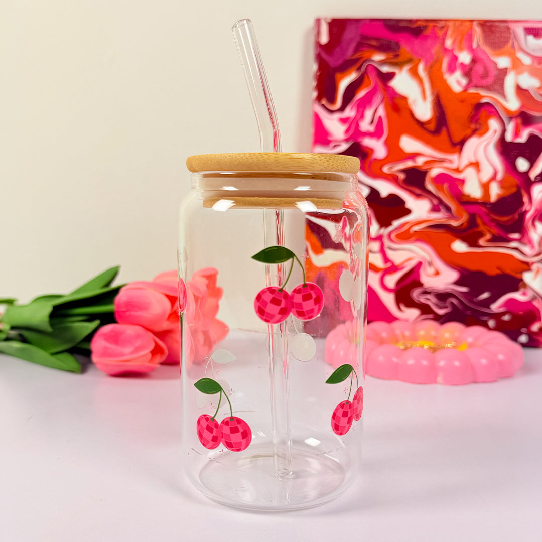 Cherry disco - Glass sipper