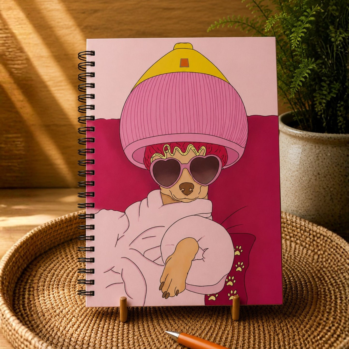 Spa Day Dog A4 Wiro Notebook