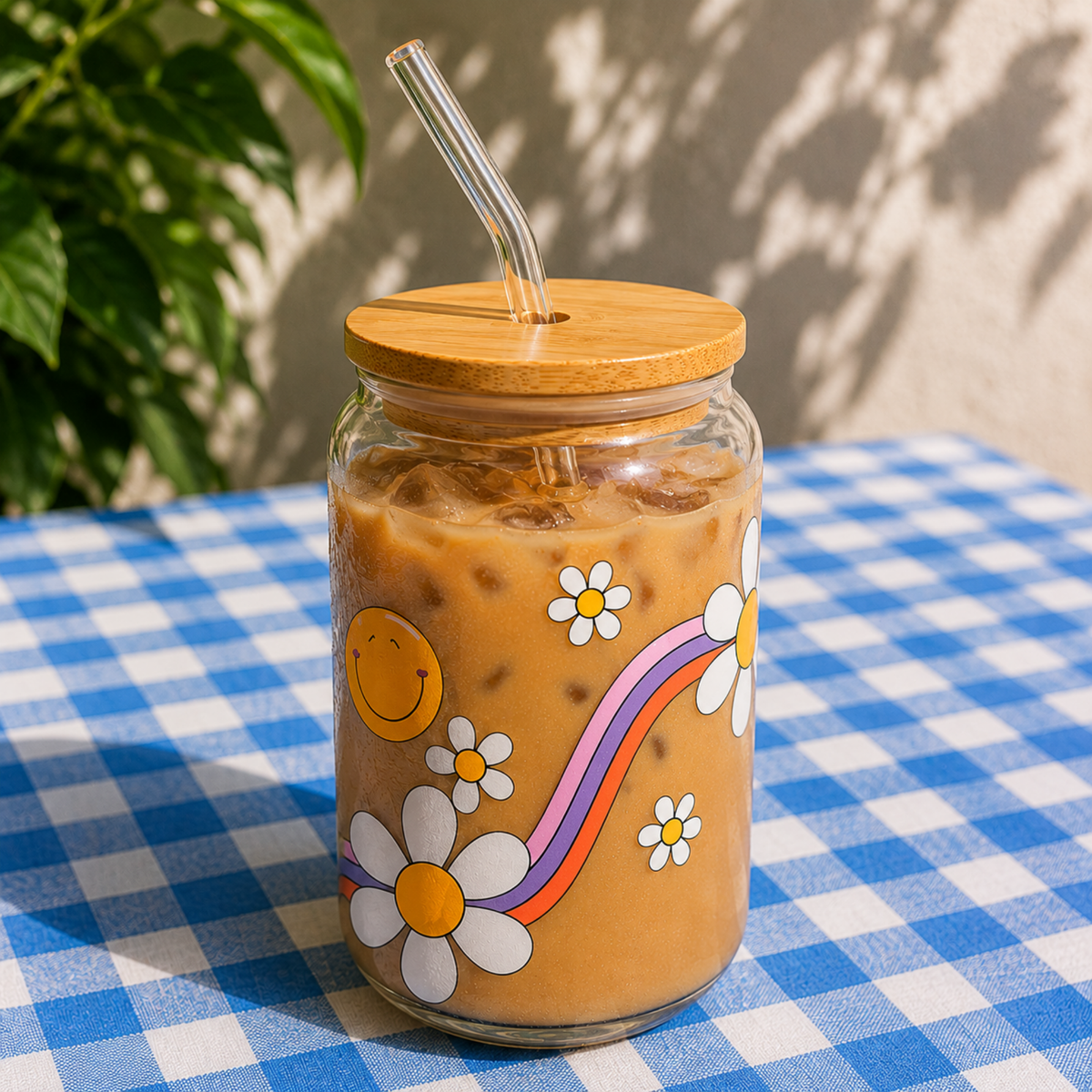 Flower smile - Glass sipper