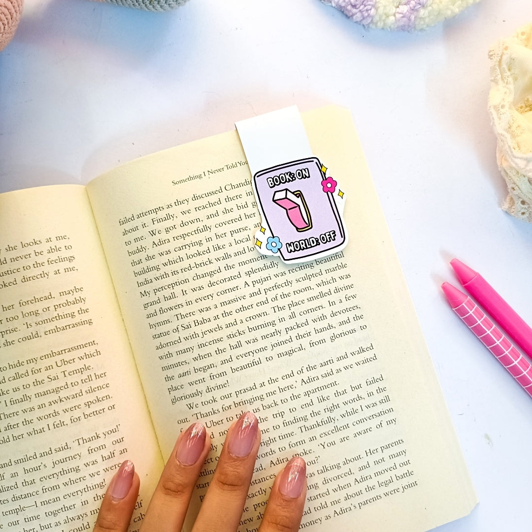 Book on world off Magnetic Bookmark