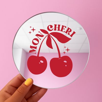 Mon cheri | Stick-On Affirmation mirror for Your Wall
