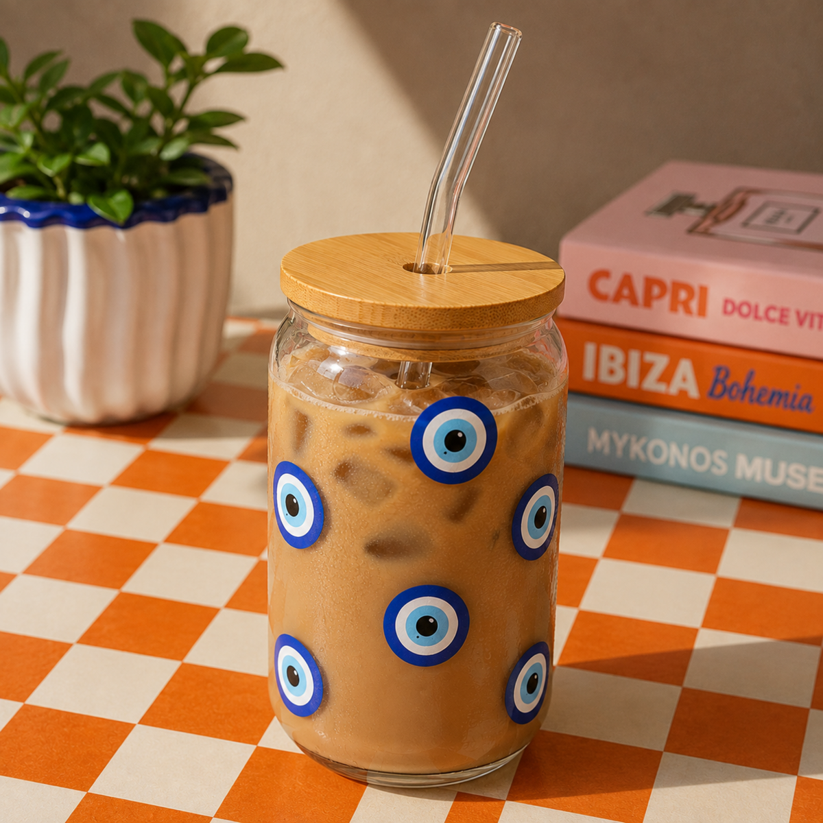 Evil eye - Glass sipper