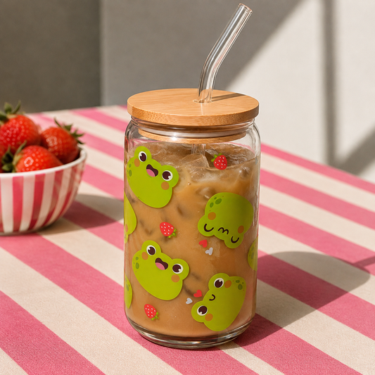 Berry Froggy Mood - Glass sipper
