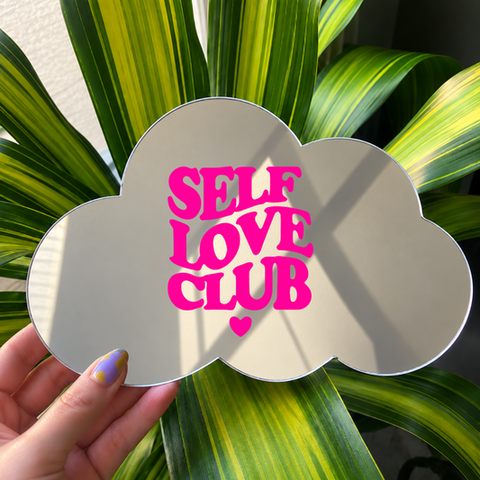 Self love club| Cloud-Shaped Stick-On Affirmation Mirror