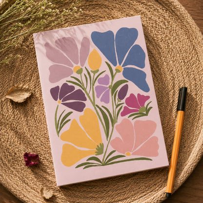 Wildflower Bouquet Notebook | Floral Aesthetic Diary