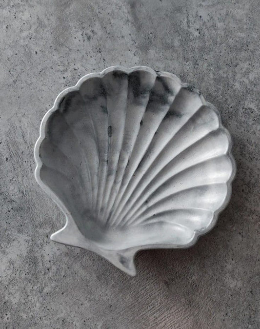 Concrete Sea shell marble tray