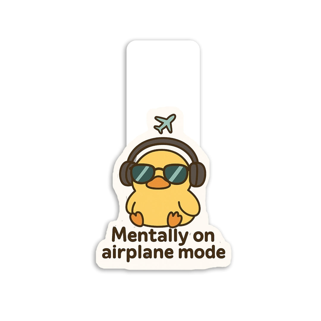 Mentally on Airplane Mode  - Magnetic Bookmark