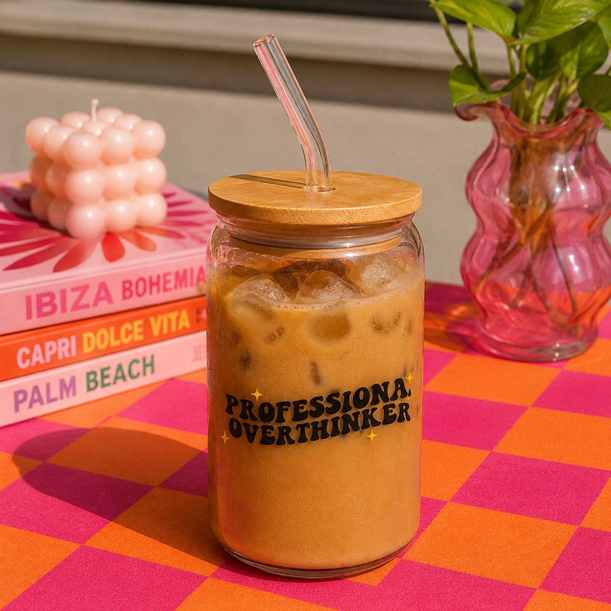 Professional Overthinker - Glass sipper