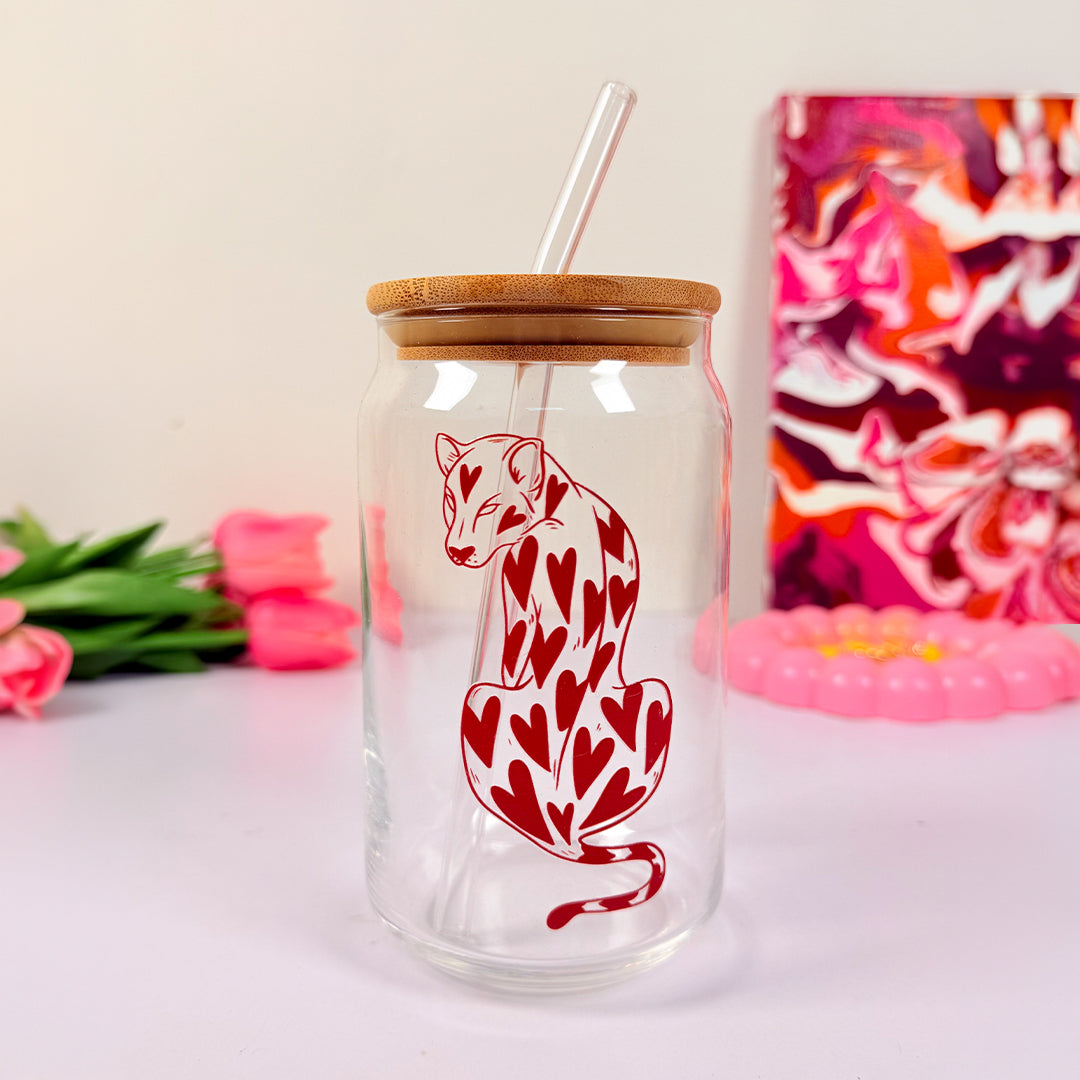 Red Heart Panther - Glass sipper