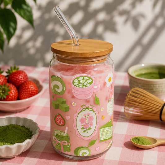 Cozy Matcha- Glass sipper