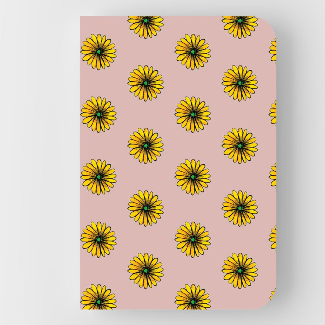 Yellow daisy flower notebook