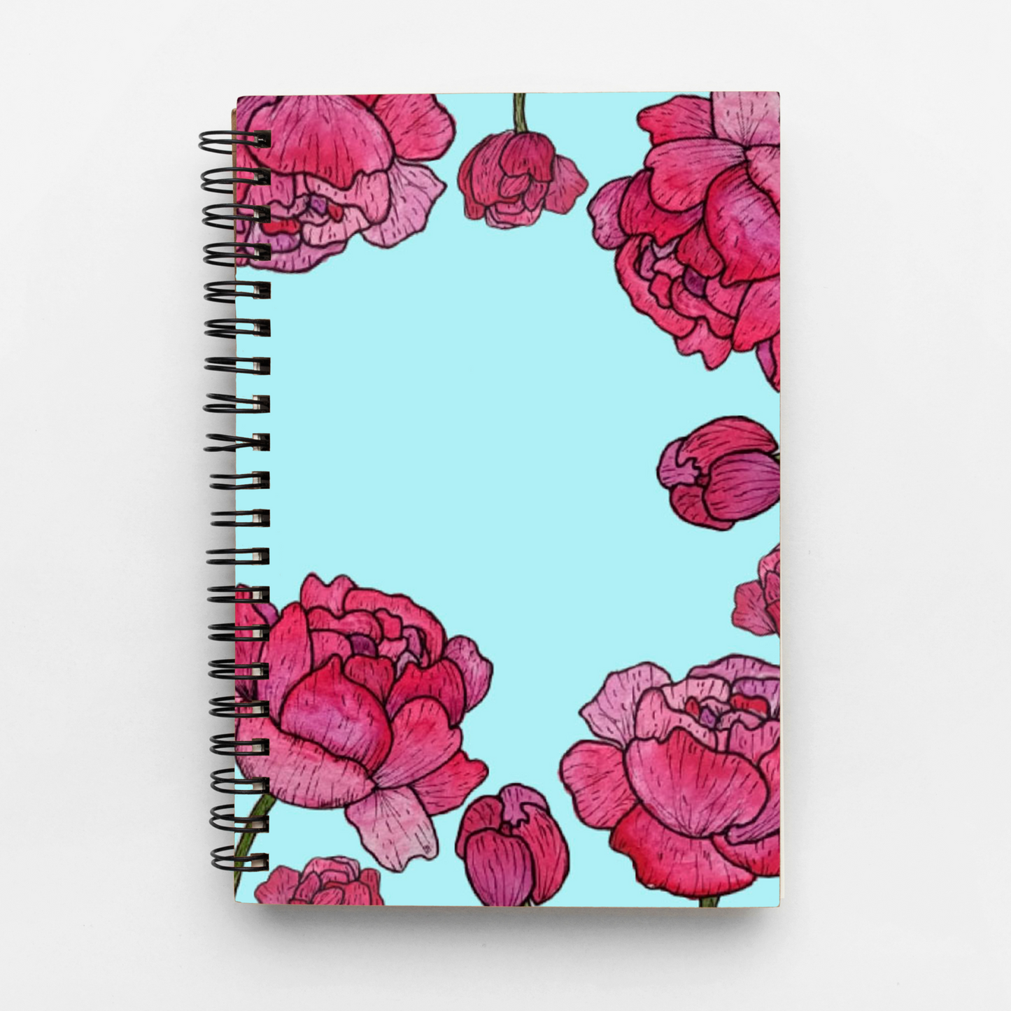 Pink flower notebook