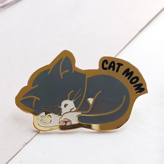 Cat mom pin